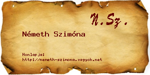 Németh Szimóna névjegykártya